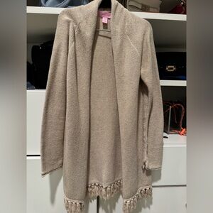 Lilly Pulitzer Cream / gold glitter Knit Cardigan